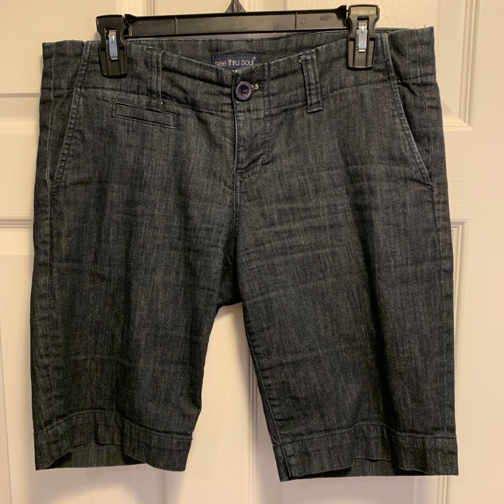 See thru soul denim shorts